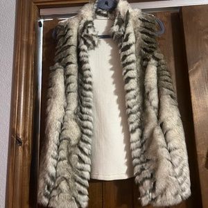 Chicos Faux Fur Vest